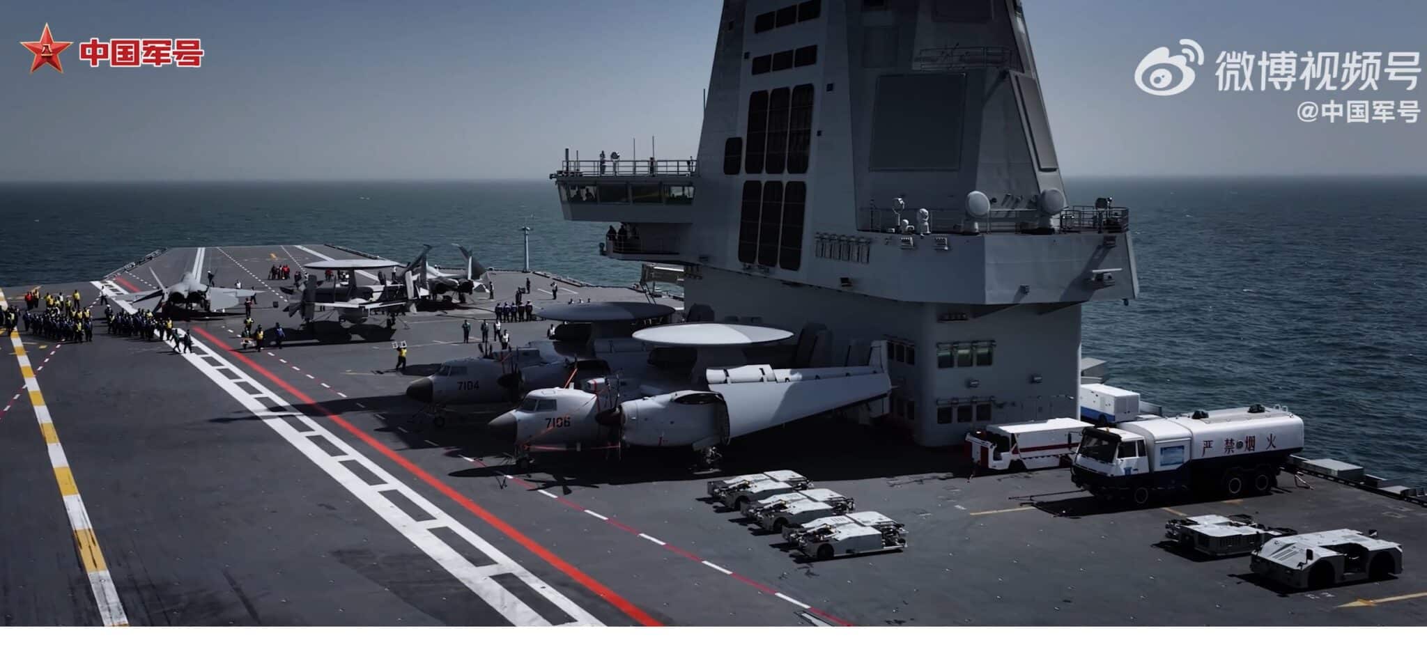 Chinese Navy Shows Carrier Fujian Conducting Flight Operations