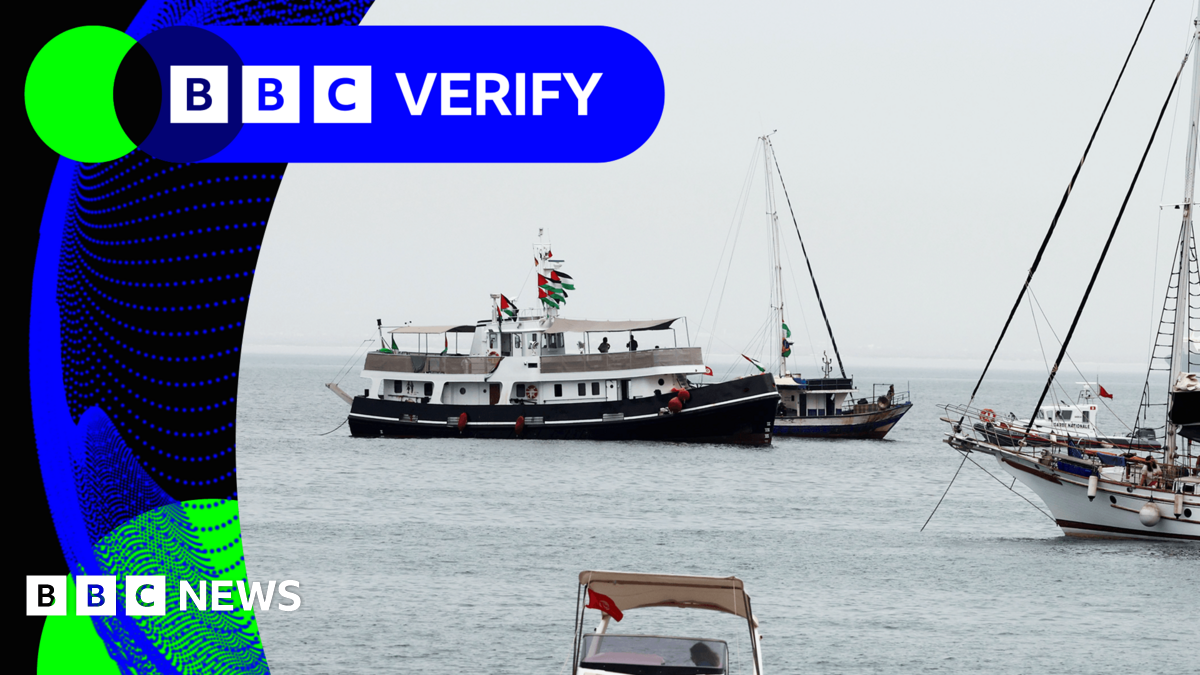 BBC Verify Live: Investigating reported strike on Gaza-bound flotilla and new Ukrainian missile