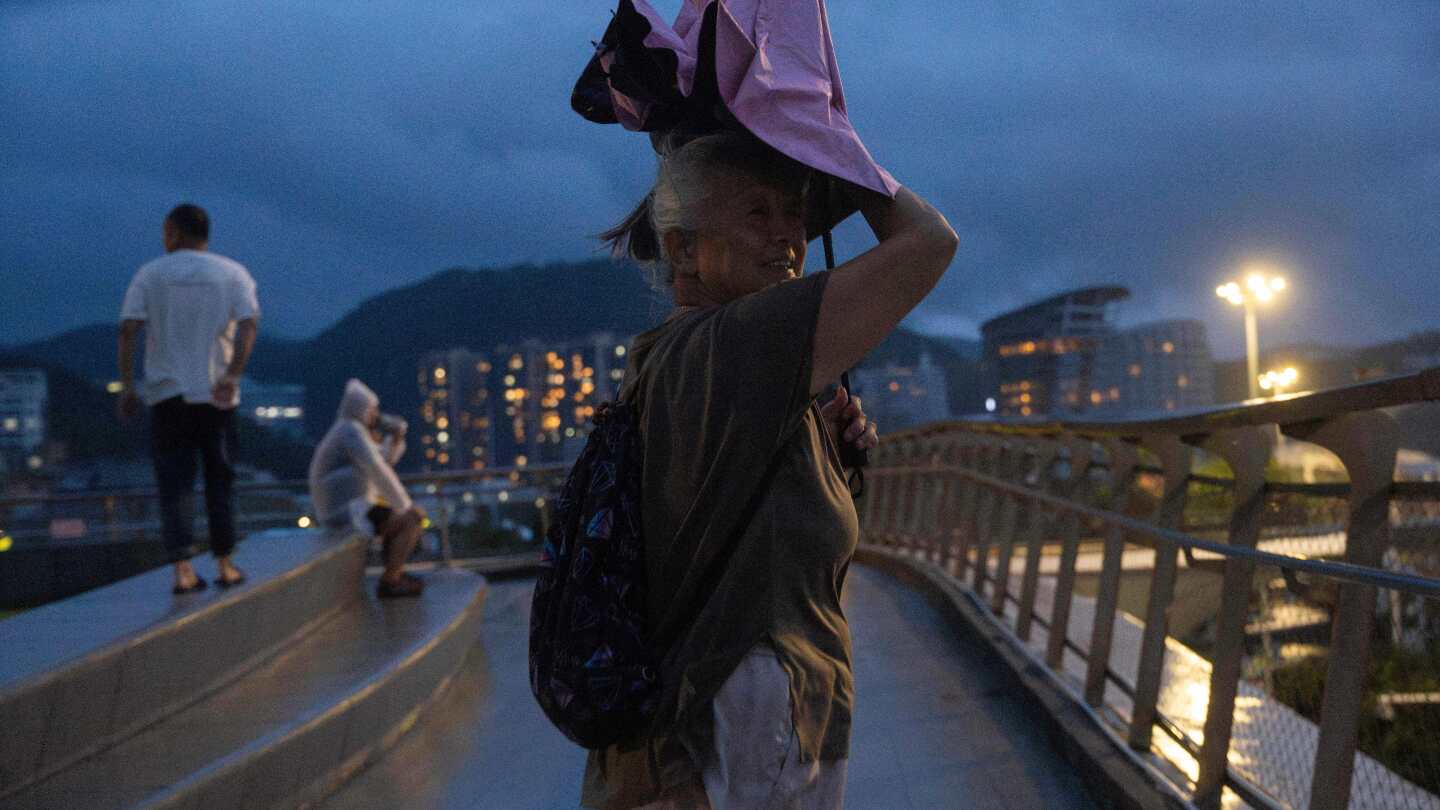 A weakened storm Ragasa pushes across China’s south coast after flooding
