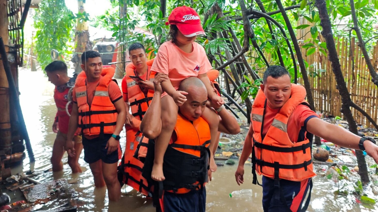 Tropical storm in Philippines leaves 10 dead and prompts massive evacuations