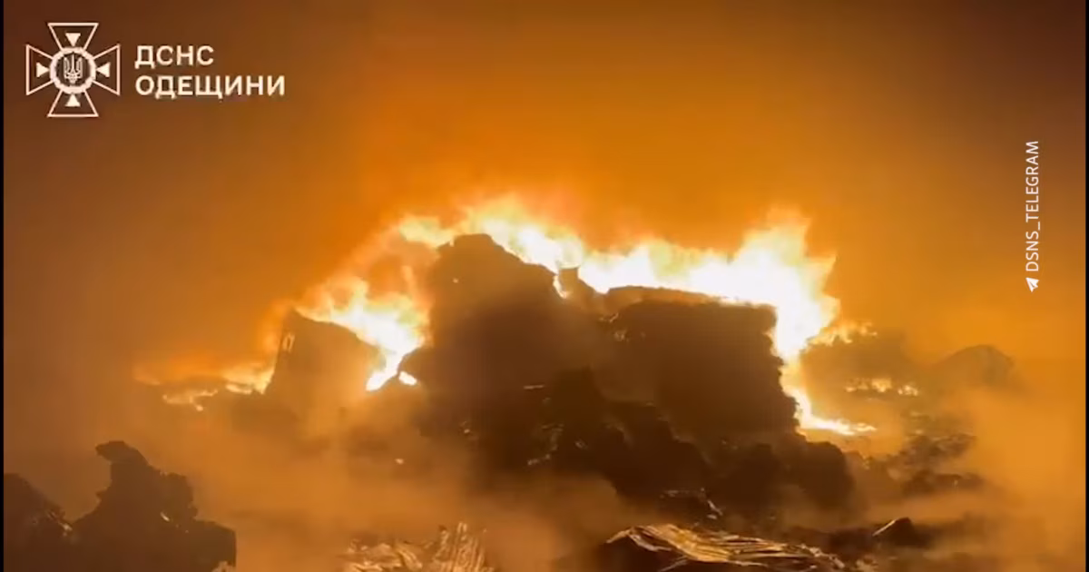 Russian Strikes Spark Fires In Odesa As Ukraine Targets Fuel Depot In Occupied Crimea