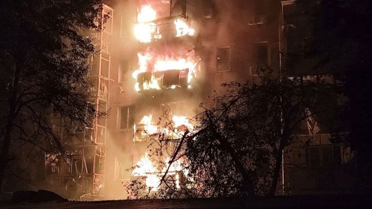 Dozens injured as Russia launches barrage of hundreds of drones and missiles across Ukraine