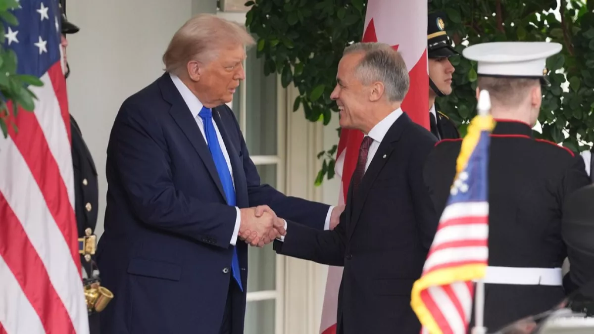 Trump says there is ‘natural conflict’ with Canada as he hosts PM Mark Carney at the Oval Office