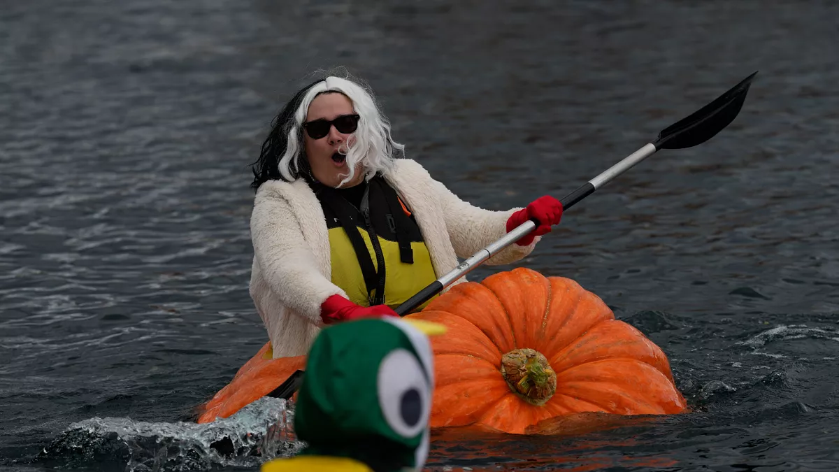 Video. Giant pumpkin regatta makes a splash in Oregon
