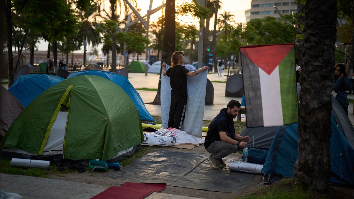 Video. Protesters in Lisbon and Spain rally in support of Gaza flotilla