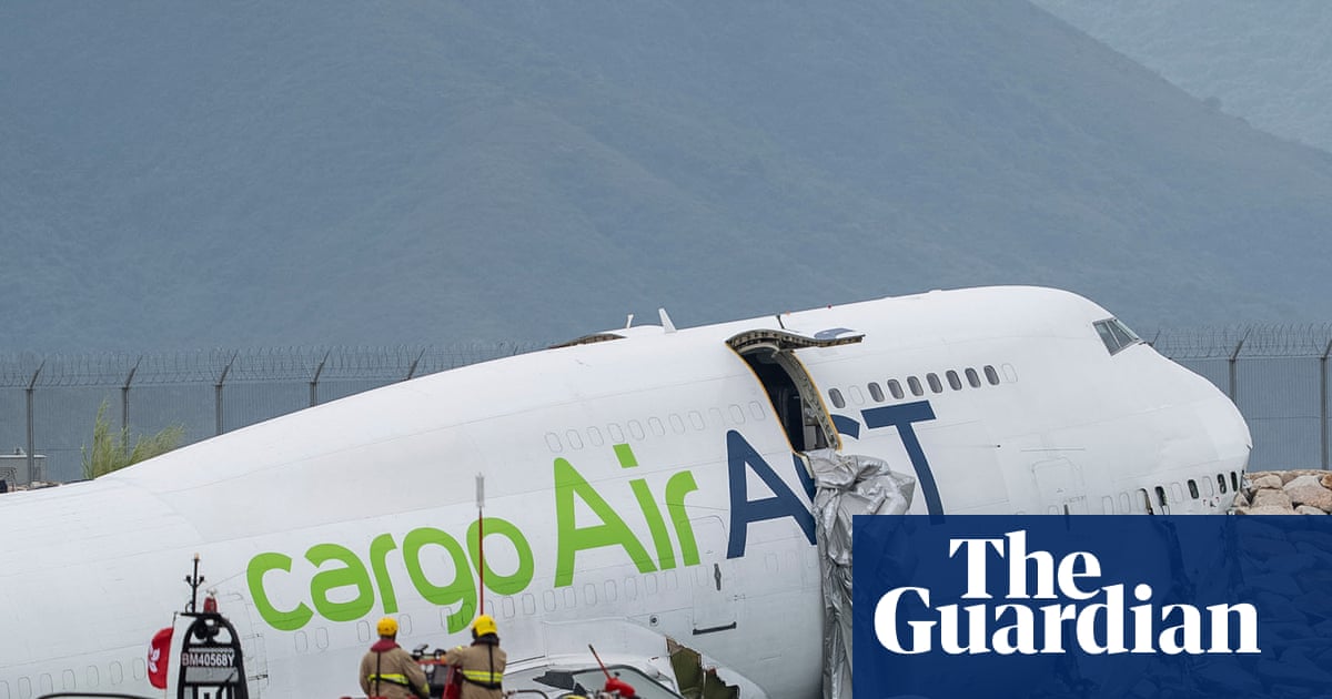 Hong Kong: two people reported killed after cargo plane skids off airport runway | Hong Kong