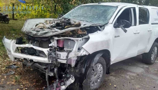 Russian drone attacks car belonging to energy workers in Sumy region