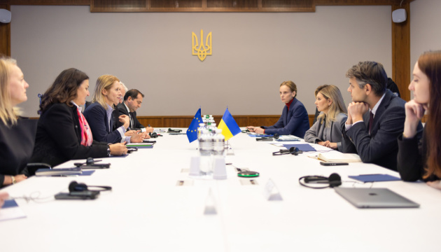 Zelenska, Kallas discuss safety of Ukrainian children