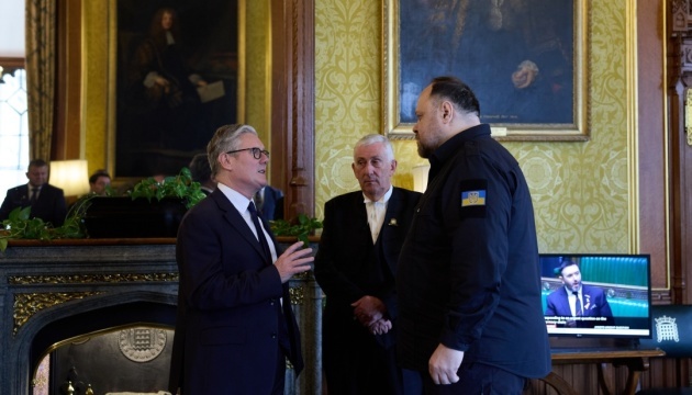 Stefanchuk delivers list of Ukraine’s defense needs to Starmer