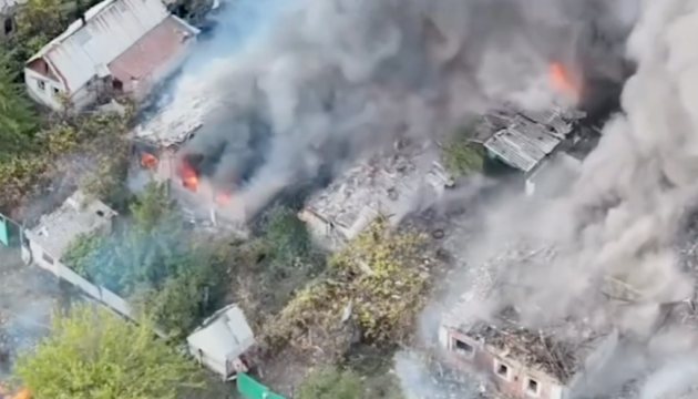 Marines show destruction of enemy fortifications on outskirts of Myrnohrad