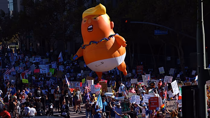 Tens of thousands of people take to the streets in nationwide anti-Trump 'No Kings' protests