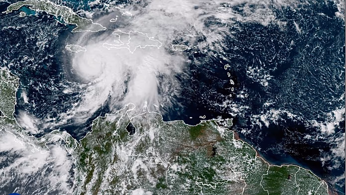 Satellite video shows Hurricane Melissa intensifying into a massive Category 5 near Jamaica