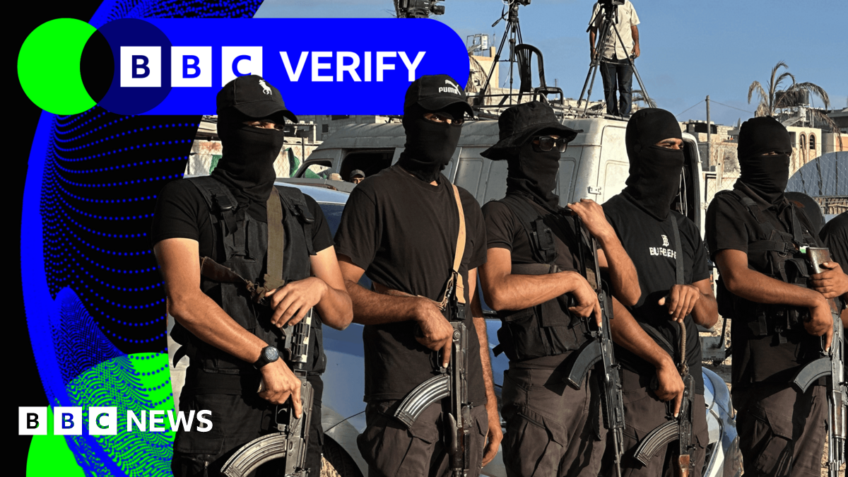 BBC Verify Live: Video shows execution in Gaza City as armed groups vie for control
