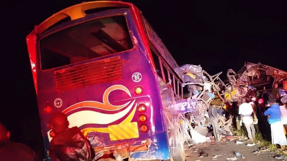 Nearly 50 people killed when 2 buses collide head-on, police say