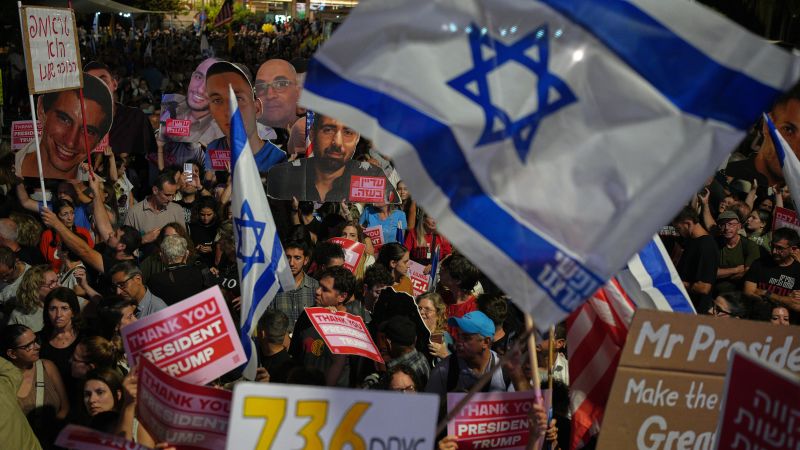 Live updates: All living Israeli hostages freed from Gaza as Trump addresses Israeli parliament