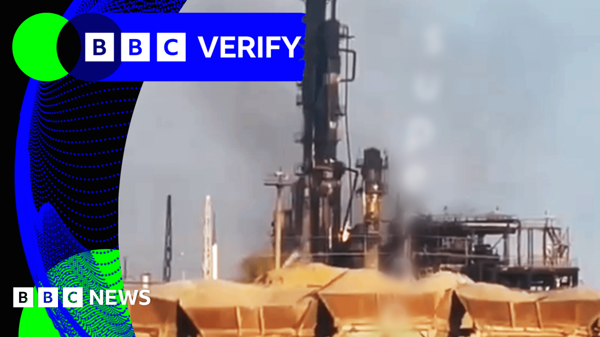 BBC Verify Live: Footage shows fire damage at Russia gas plant after Ukrainian strike