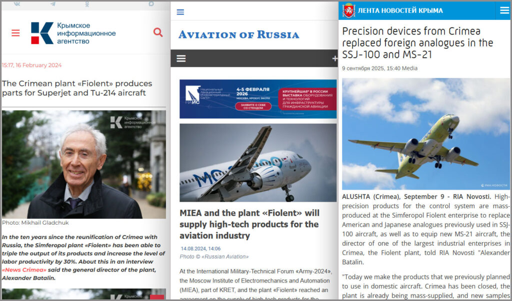 Trap Aggressor: West ignores Crimean factory supplying Russia’s aviation industry despite decade-old sanctions