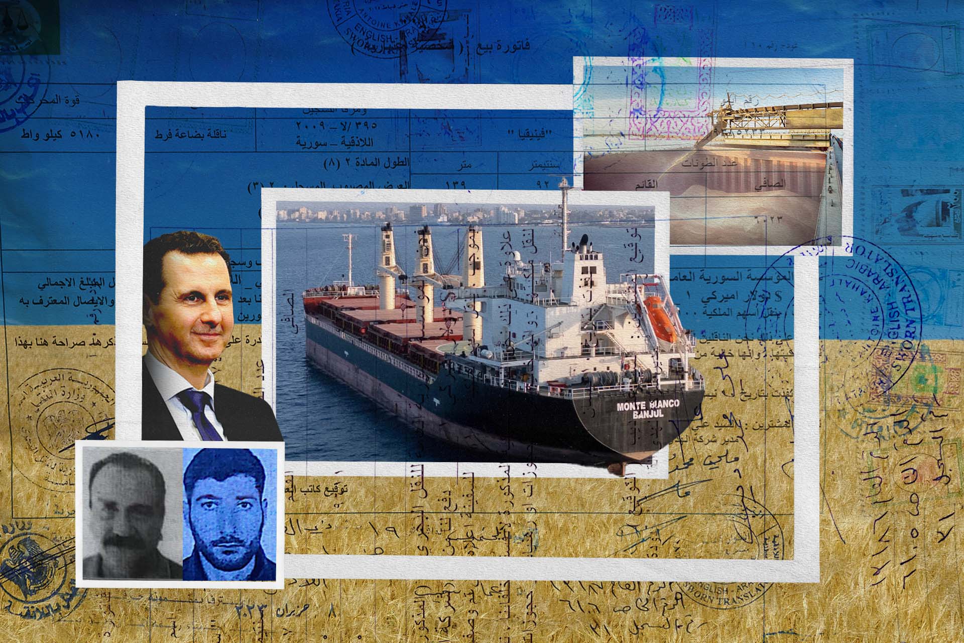 Ships accused of stealing Ukrainian grain linked to Assad regime front