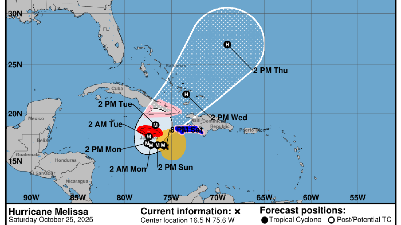 Hurricane Melissa threatens catastrophic flooding in Jamaica and Haiti : NPR