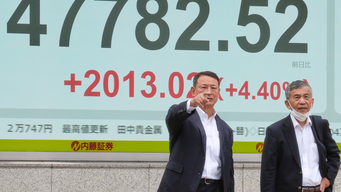 Japan shares jump nearly 5% after conservative Takaichi chosen as ruling party leader