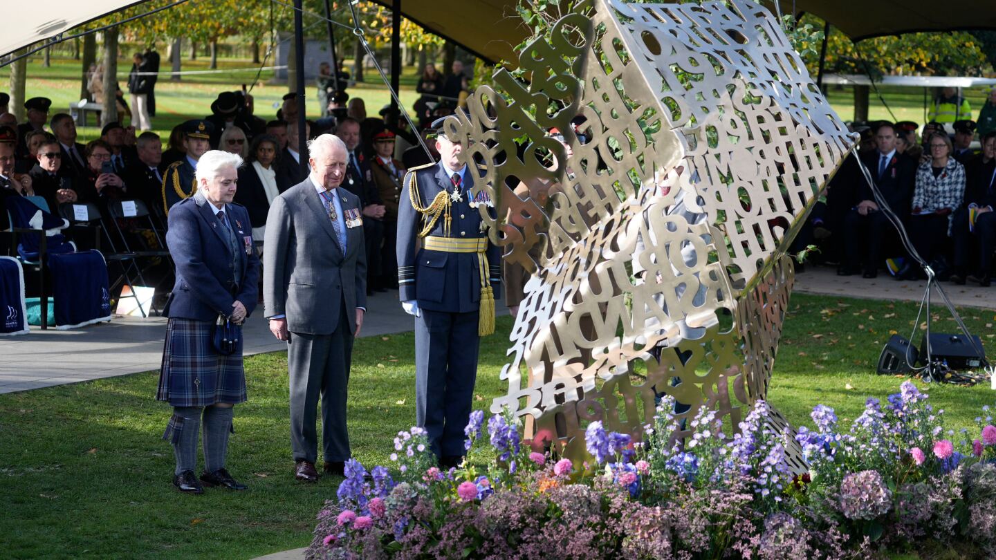 King Charles III unveils UK’s first memorial for LGBTQ+ troops