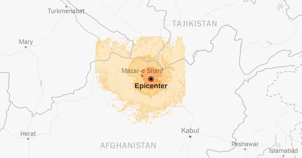 Map: 6.3-Magnitude Earthquake Strikes Afghanistan