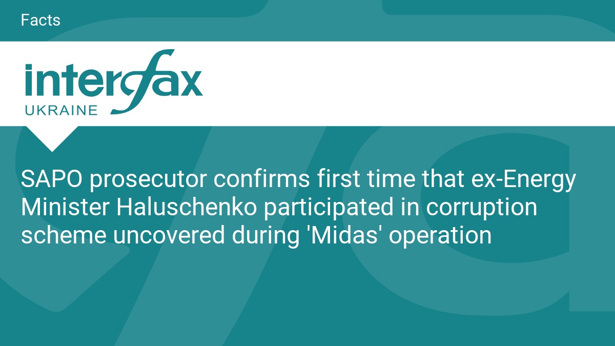 SAPO prosecutor confirms first time that ex-Energy Minister Haluschenko participated in corruption scheme uncovered during ‘Midas’ operation