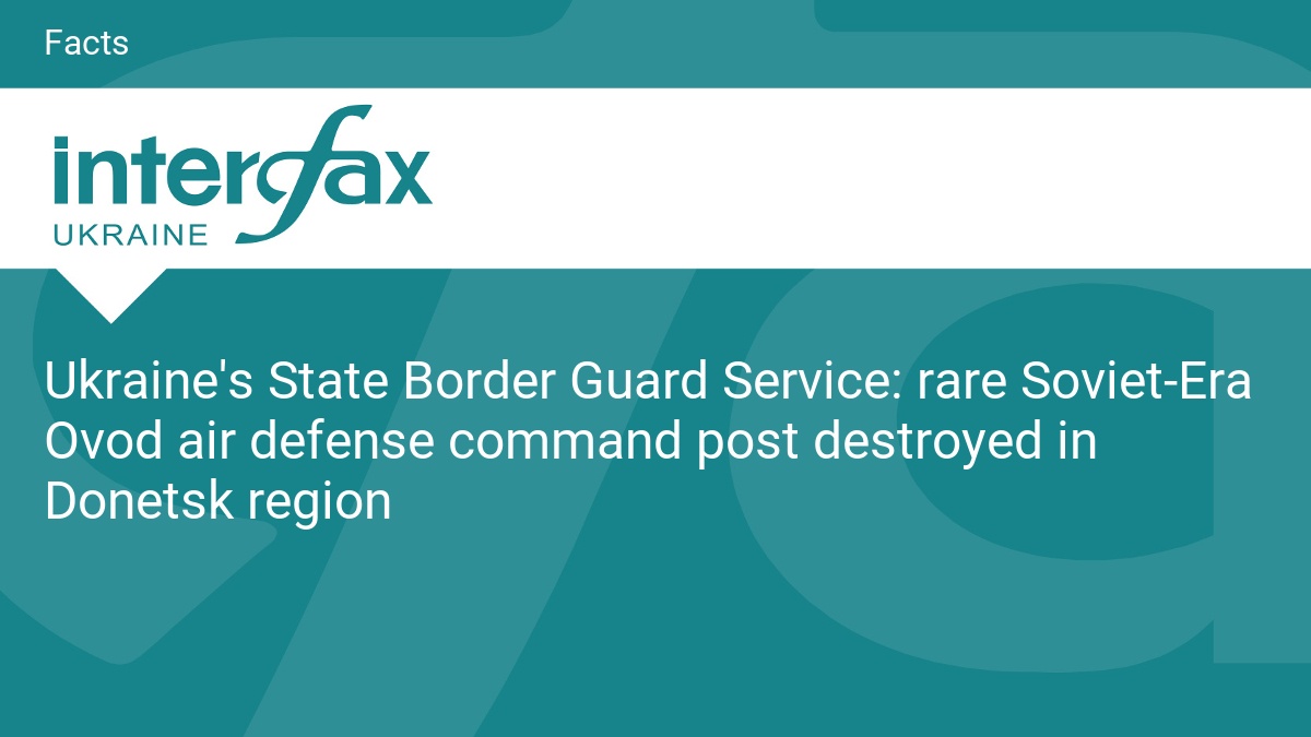 rare Soviet-Era Ovod air defense command post destroyed in Donetsk region