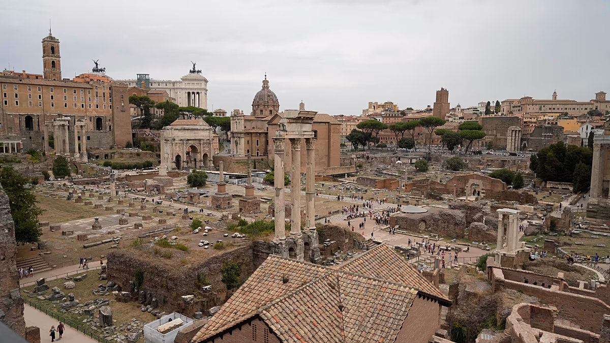 Part of medieval tower near Colosseum collapses during renovation in Rome