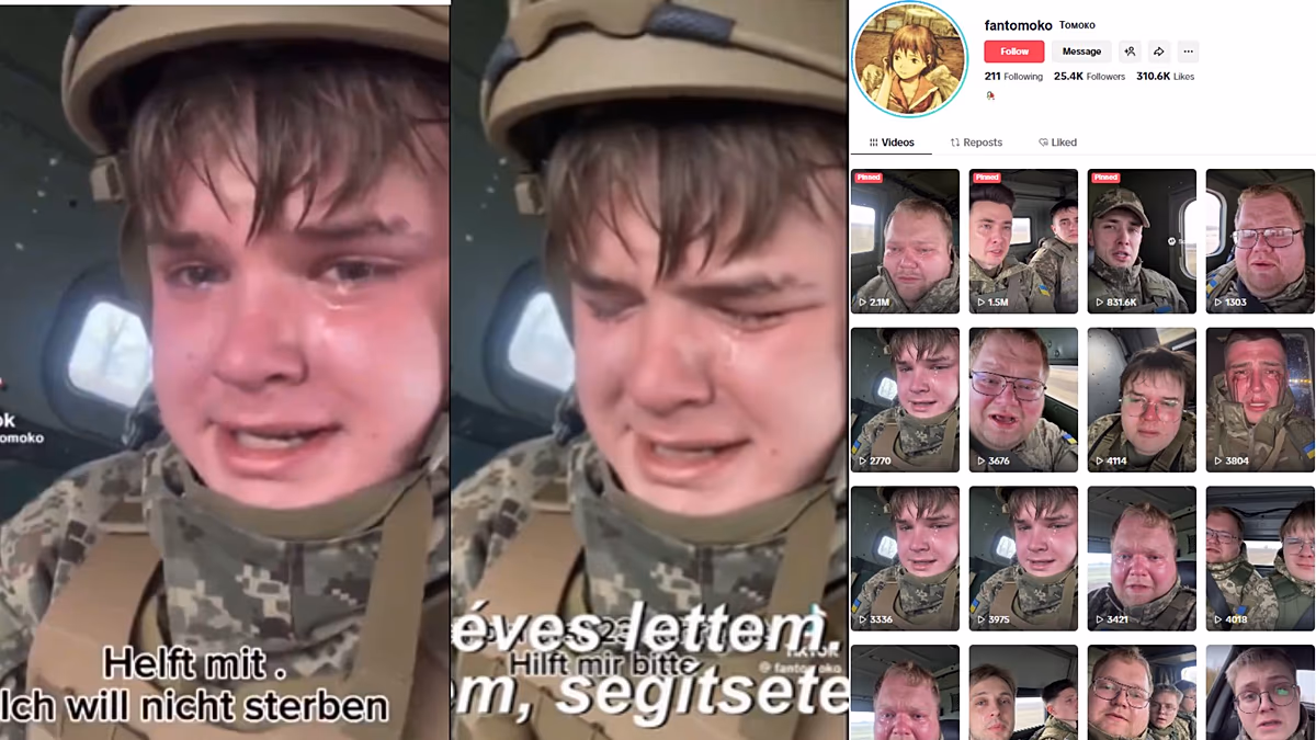 Viral video of crying Ukrainian soldier sent to front lines is fake