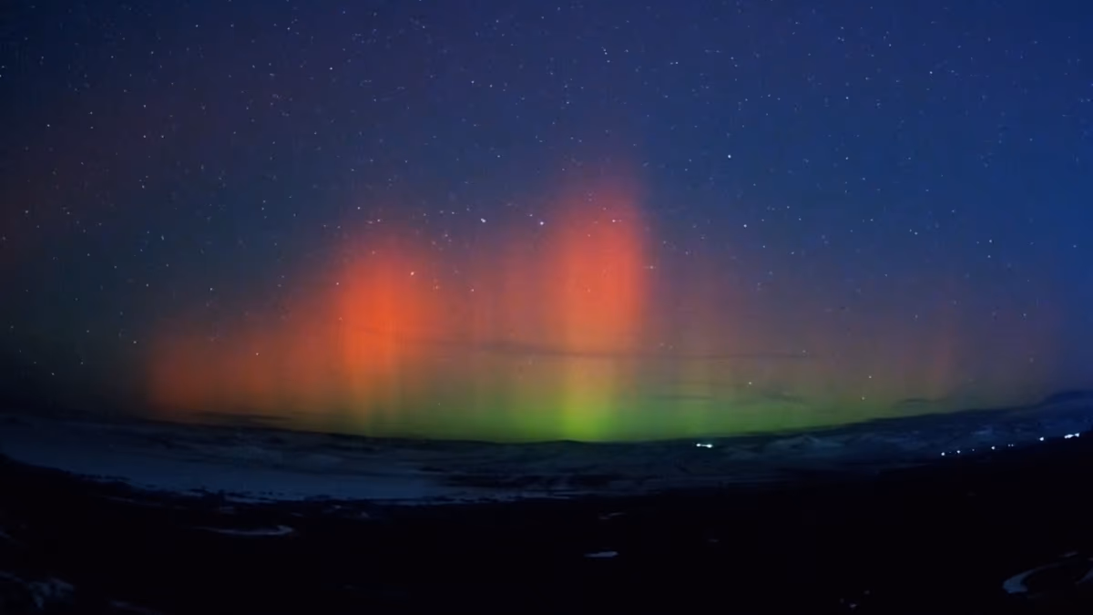 Video. Rare auroras light up the sky in northern China