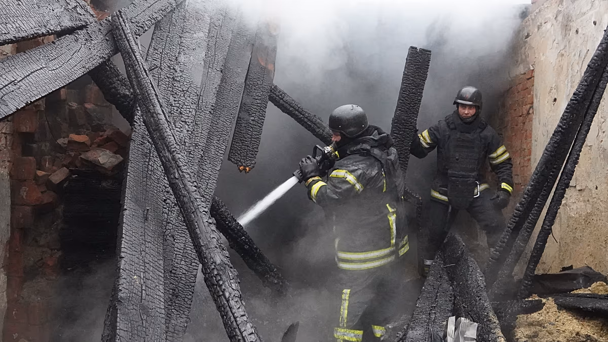 Video. Russian drone strikes hit Kharkiv, damaging homes and injuring two