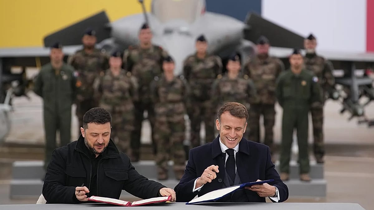 Ukraine signs deal with France for 100 Rafale jets and air defence systems