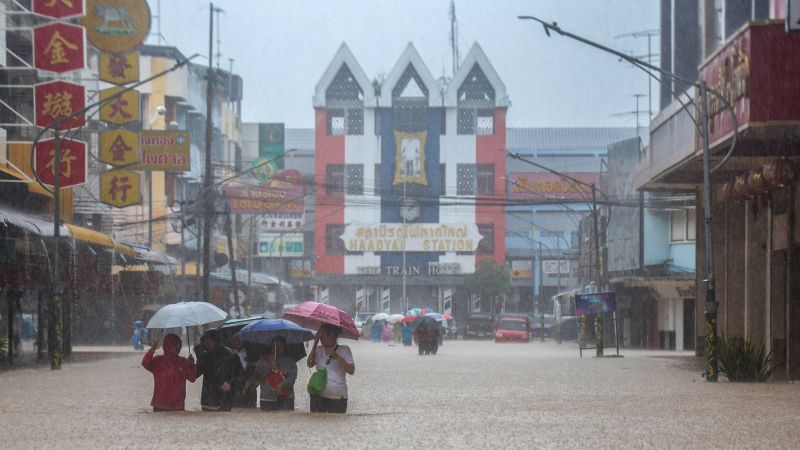 ‘Once-in-300-years’ rain leaves Thai city flooded and maternity ward stranded