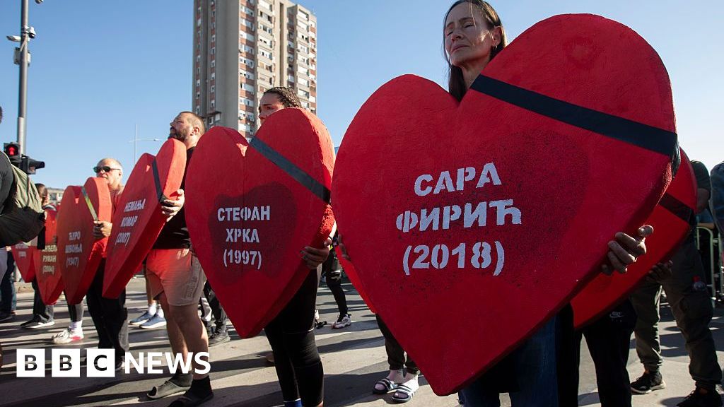 Serbian student protests mark first anniversary of station tragedy