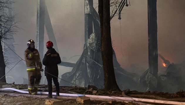 Fire at warehouse in Lviv region after Russian attack extinguished