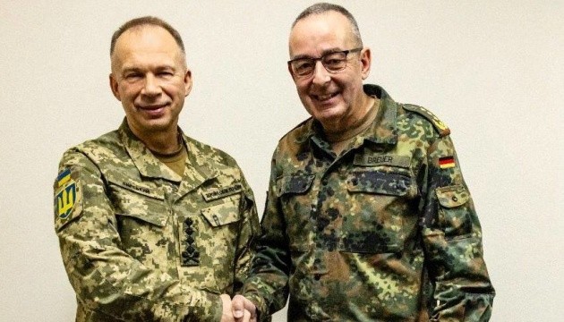CinC Syrskyi discusses frontline situation with Inspector General of Bundeswehr