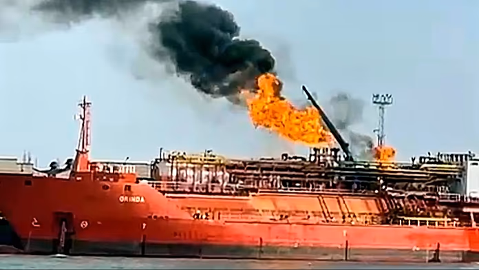 Russian strike hits Turkish LNG tanker in Odesa prompting evacuation of villages in Romania