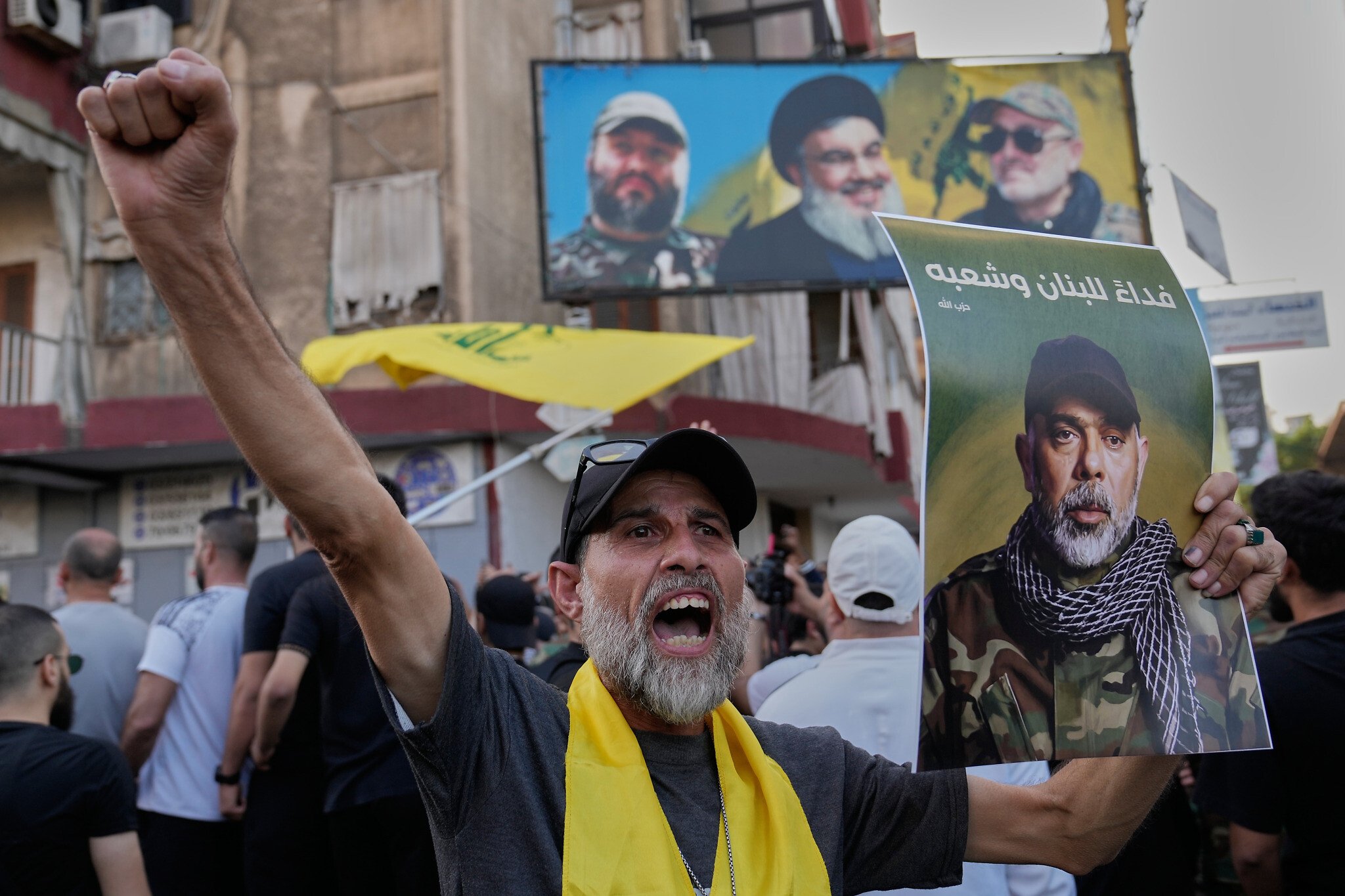 ‘The Zionists should be worried’: Threats, anti-US chants at funeral of Hezbollah No. 2