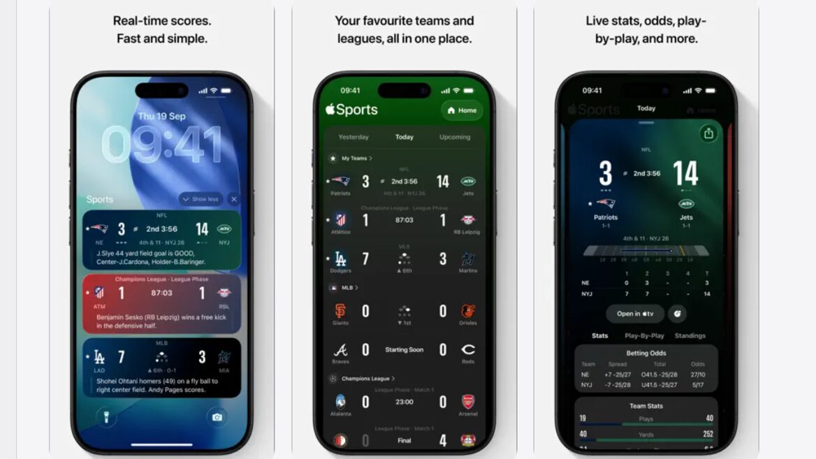 Apple Sports app is now available in Ukraine. What it offers for users