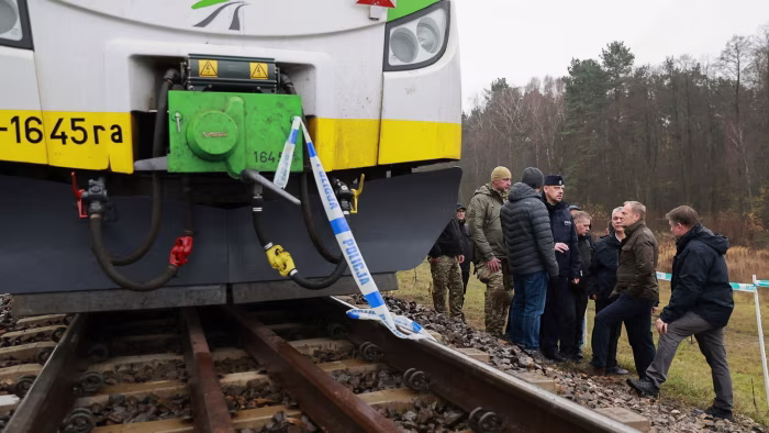 Poland blames sabotage for blast on major railway line