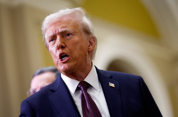 Trump advocates implementing harsh 500% tariffs on nations doing business with Russia.