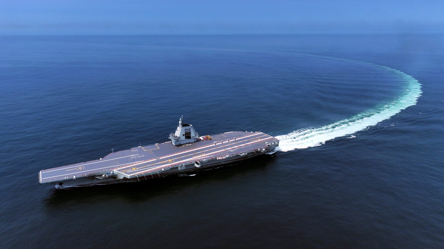 China seeks to project power far beyond its coast with the new Fujian aircraft carrier
