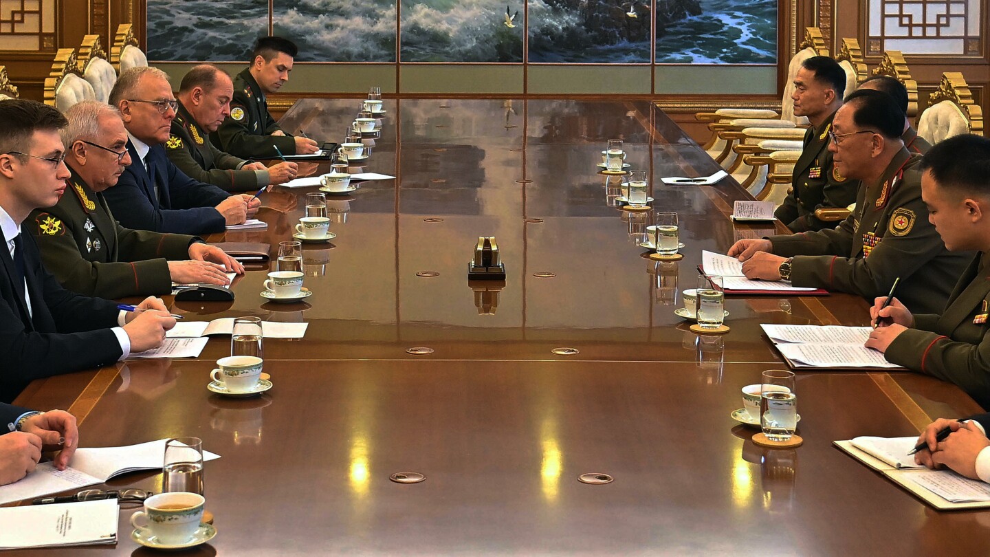 North Korean and Russian military officials meet in Pyongyang