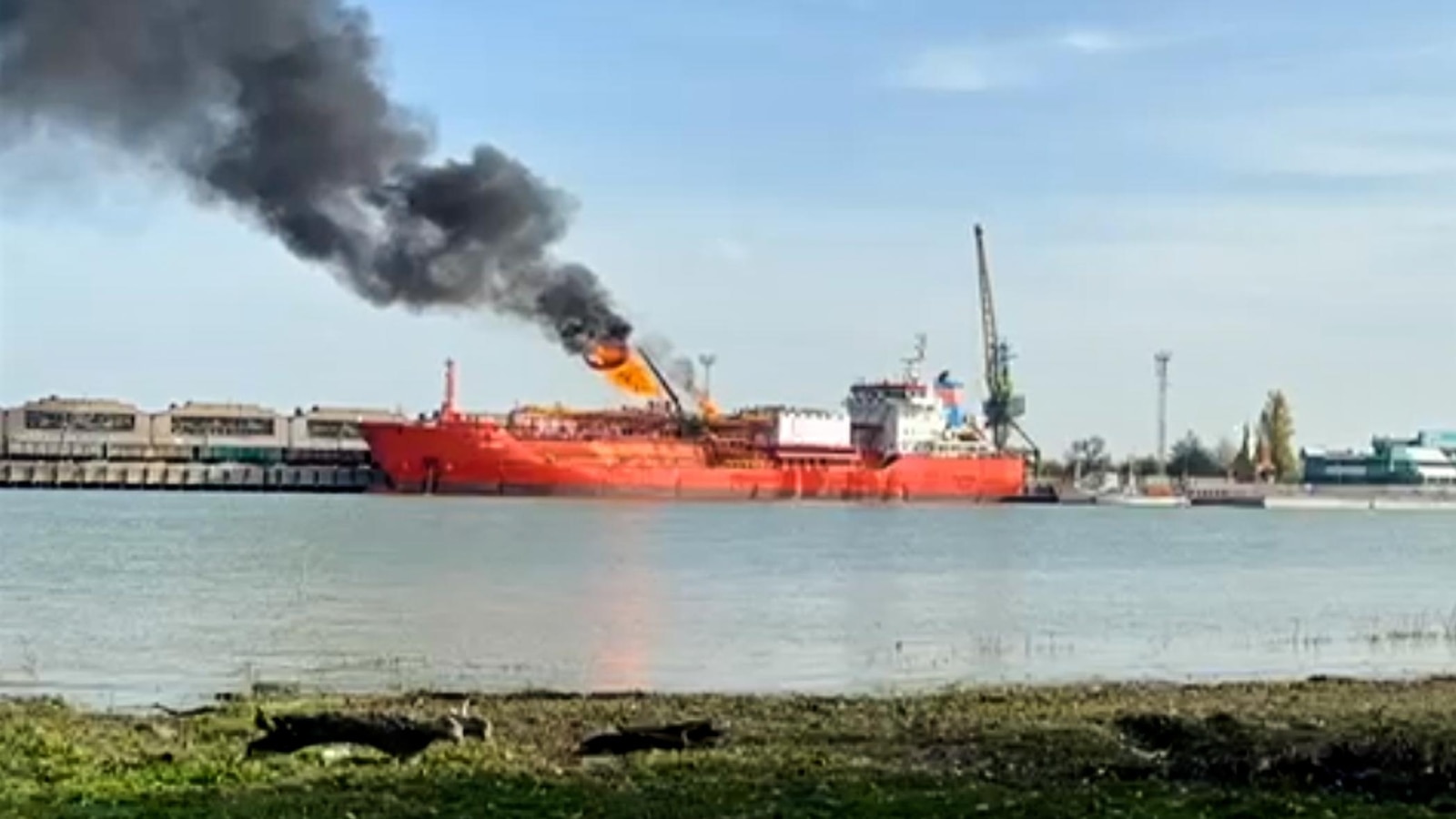Drone strikes Turkish tanker in Ukraine’s Odesa, where US natural gas will go