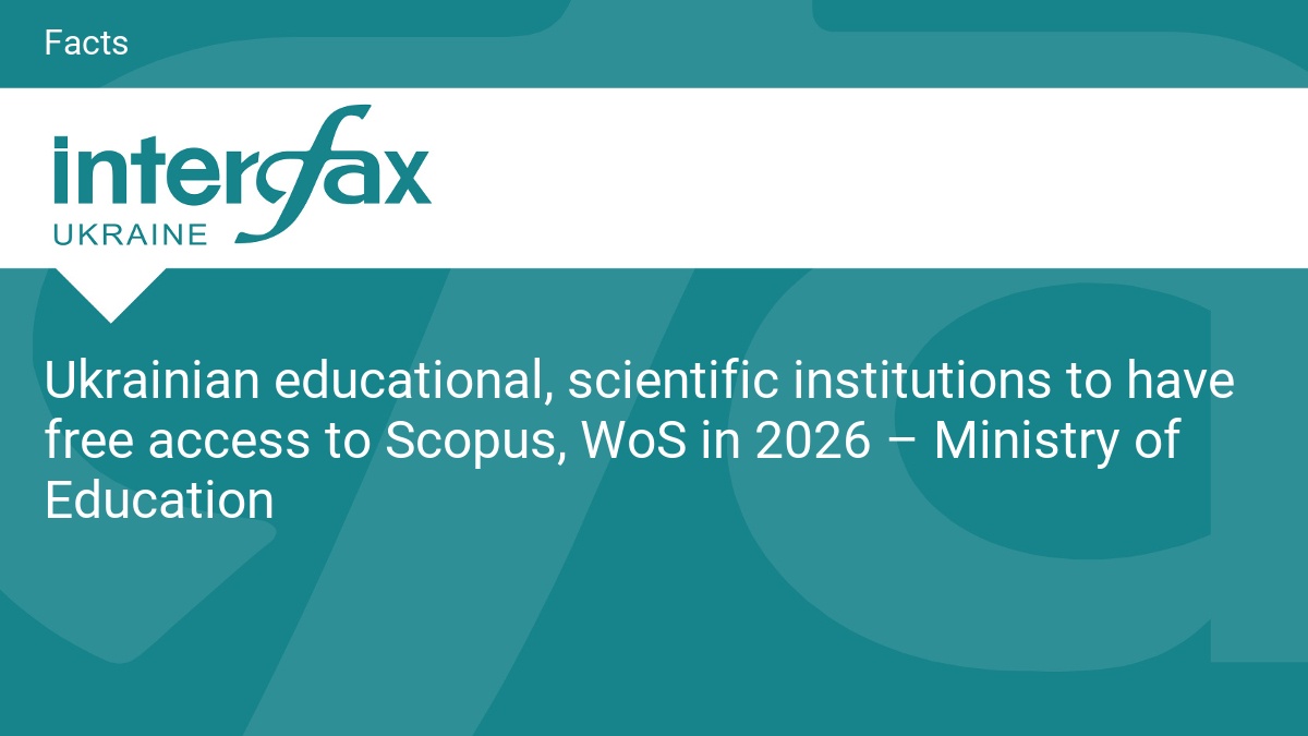 Ukrainian educational, scientific institutions to have free access to Scopus, WoS in 2026 – Ministry of Education