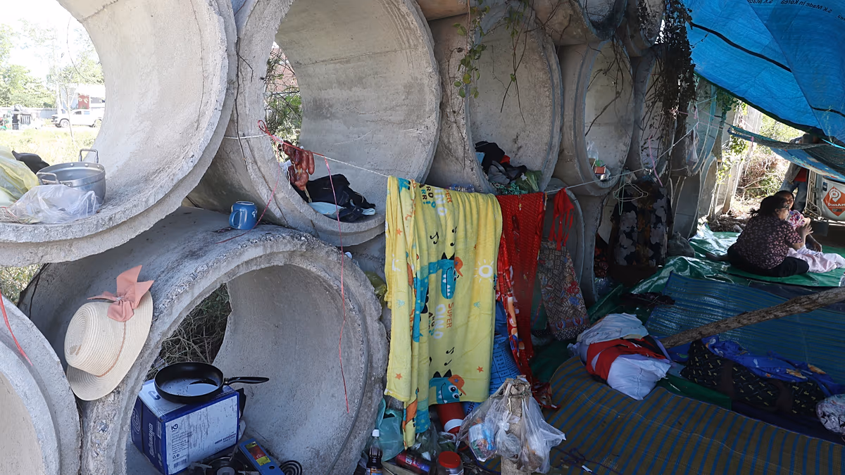 Video. More than 300,000 displaced in Cambodia near Thai border