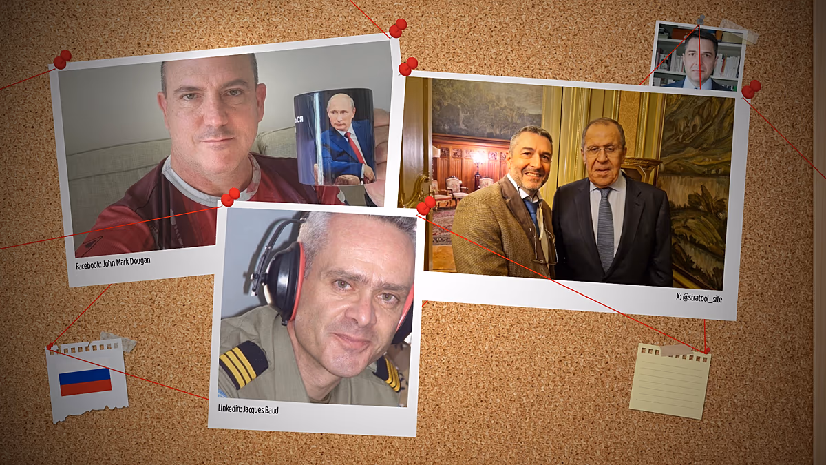 Who are the Westerners sanctioned by the EU for spreading Russian propaganda?