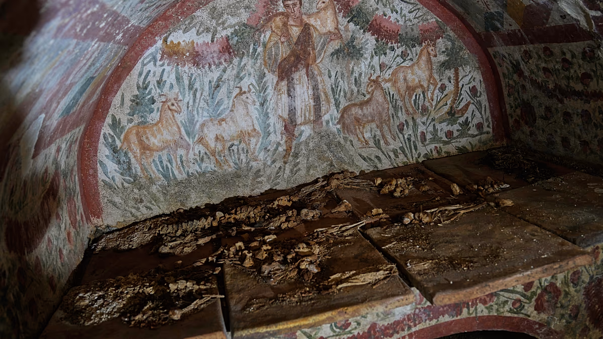 Archaeologists uncover rare Roman-style ‘Good Shepherd’ fresco near Iznik