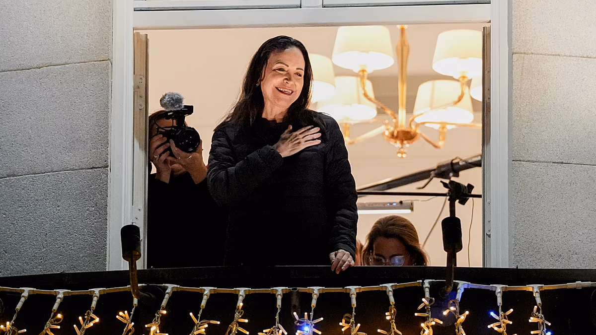 Video. After months in hiding, Venezuelan Nobel laureate María Corina Machado greets crowds in Oslo